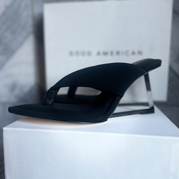 GOOD AMERICAN NEW CINDER F*CKING -RELLA  THONG WEDGE - Picture 11 of 16